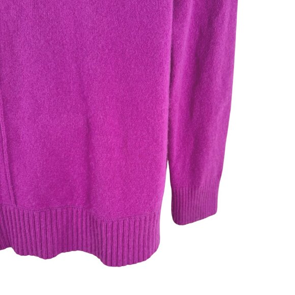 Ann Taylor Cashmere Sweater Medium‎ Purple Solid FS-1362 - Picture 6 of 10